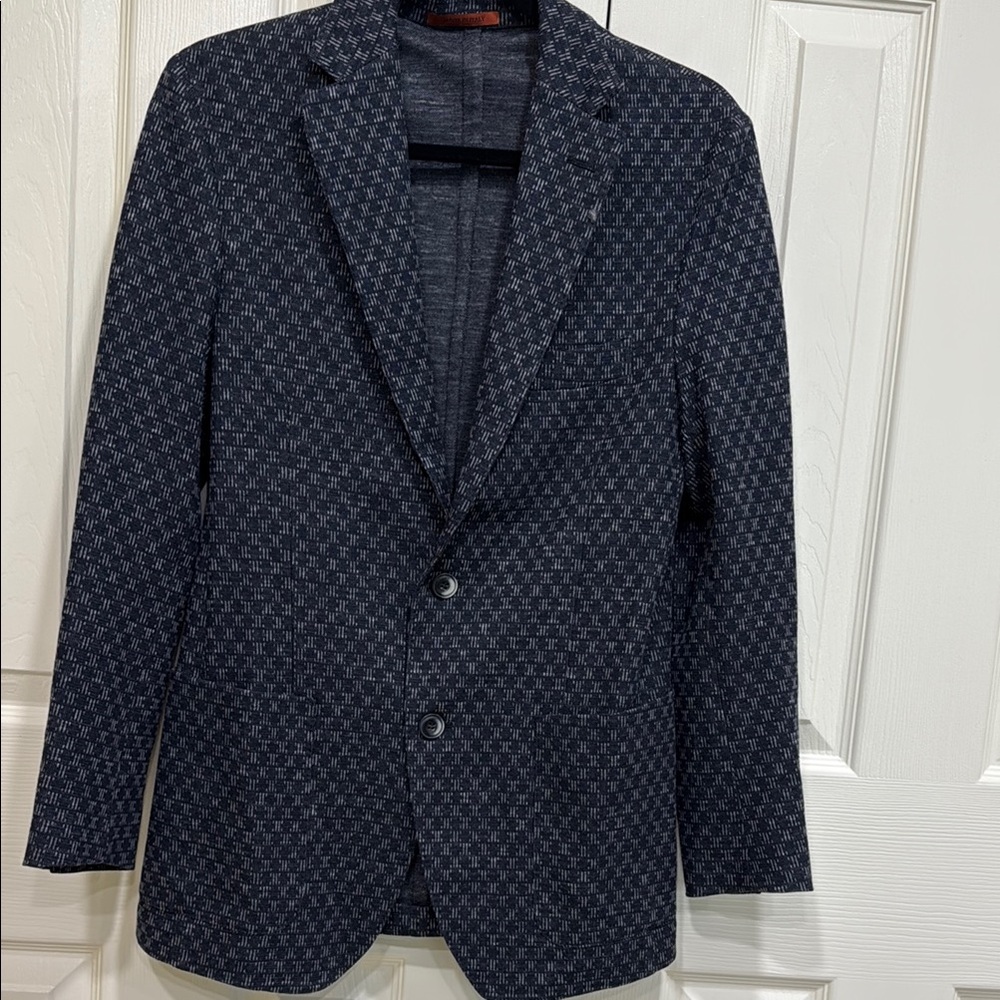 Men's Black Patterned Blazer